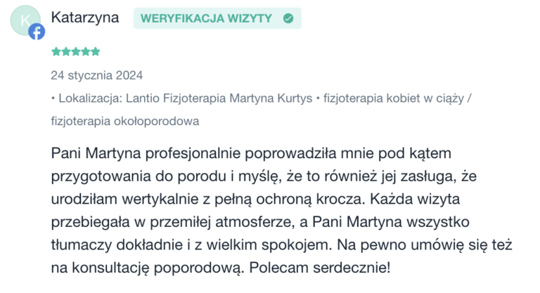 Przygotowanie fizjoterapeutyczne do porodu siłami natury